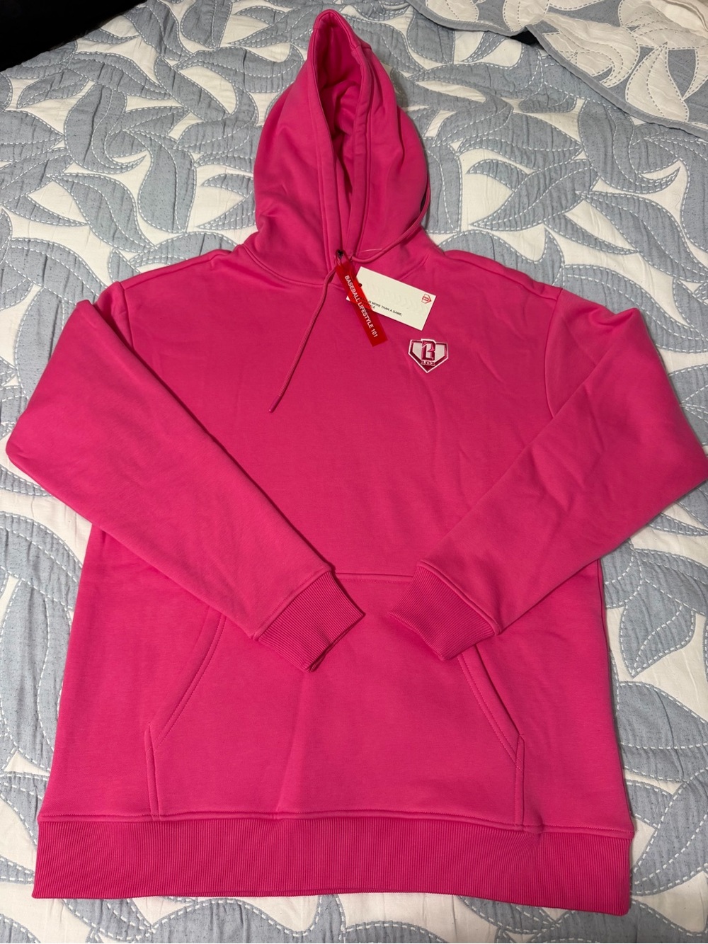 Baseball lifestyle 101 Women's Hot Pink Hooded Sweatshirt